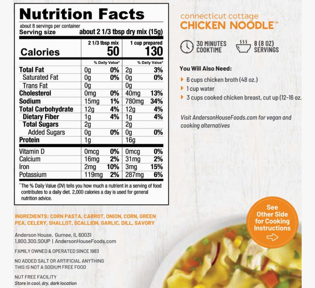 Connecticut Cottage Chicken Noodle Soup Gluten Free - Marmalade Mercantile