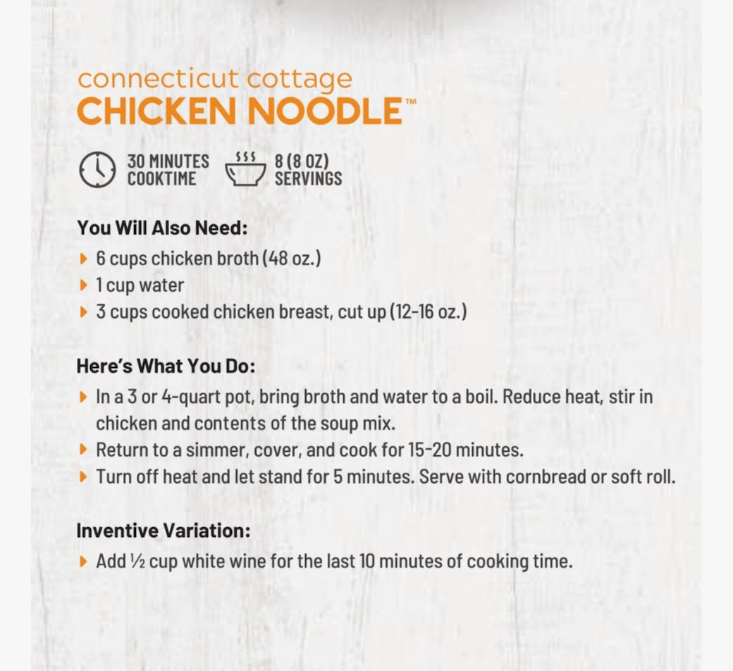 Connecticut Cottage Chicken Noodle Soup Gluten Free - Marmalade Mercantile