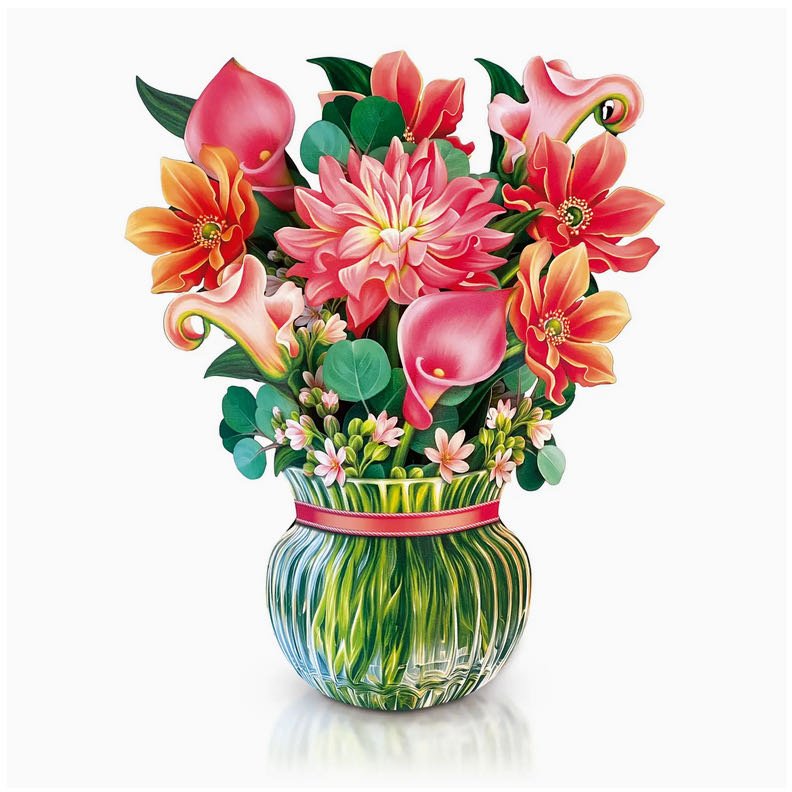 Dear Dahlia 3-D Life-Sized Pop Up Bouquet Greeting Card - Marmalade Mercantile