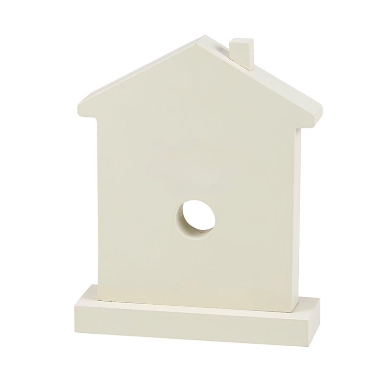 Decorative Chickadee & Floral Bird House Shaped Shelf Sitter - Marmalade Mercantile