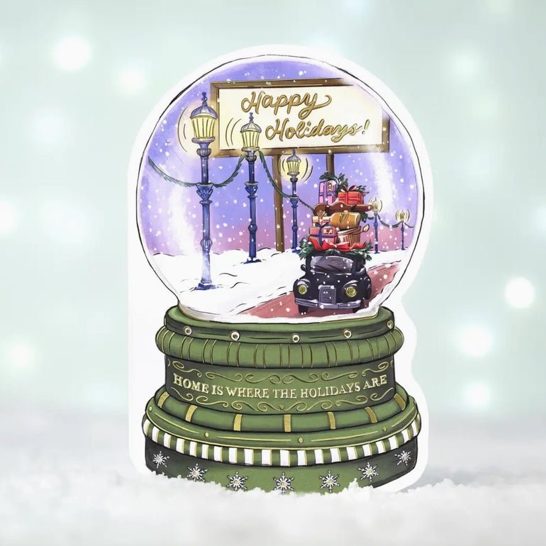 Die Cut Snow Globe Happy Holidays Greeting Card - Marmalade Mercantile