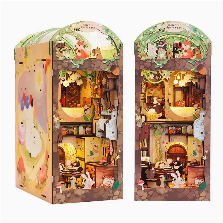 DIY Book Nook Kit: Mole's Apartment with Dust Cover - Marmalade Mercantile