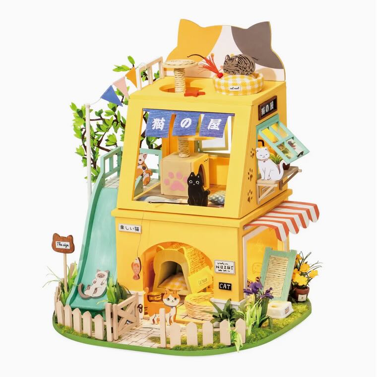 DIY Miniature House Kit: Cat House - Marmalade Mercantile