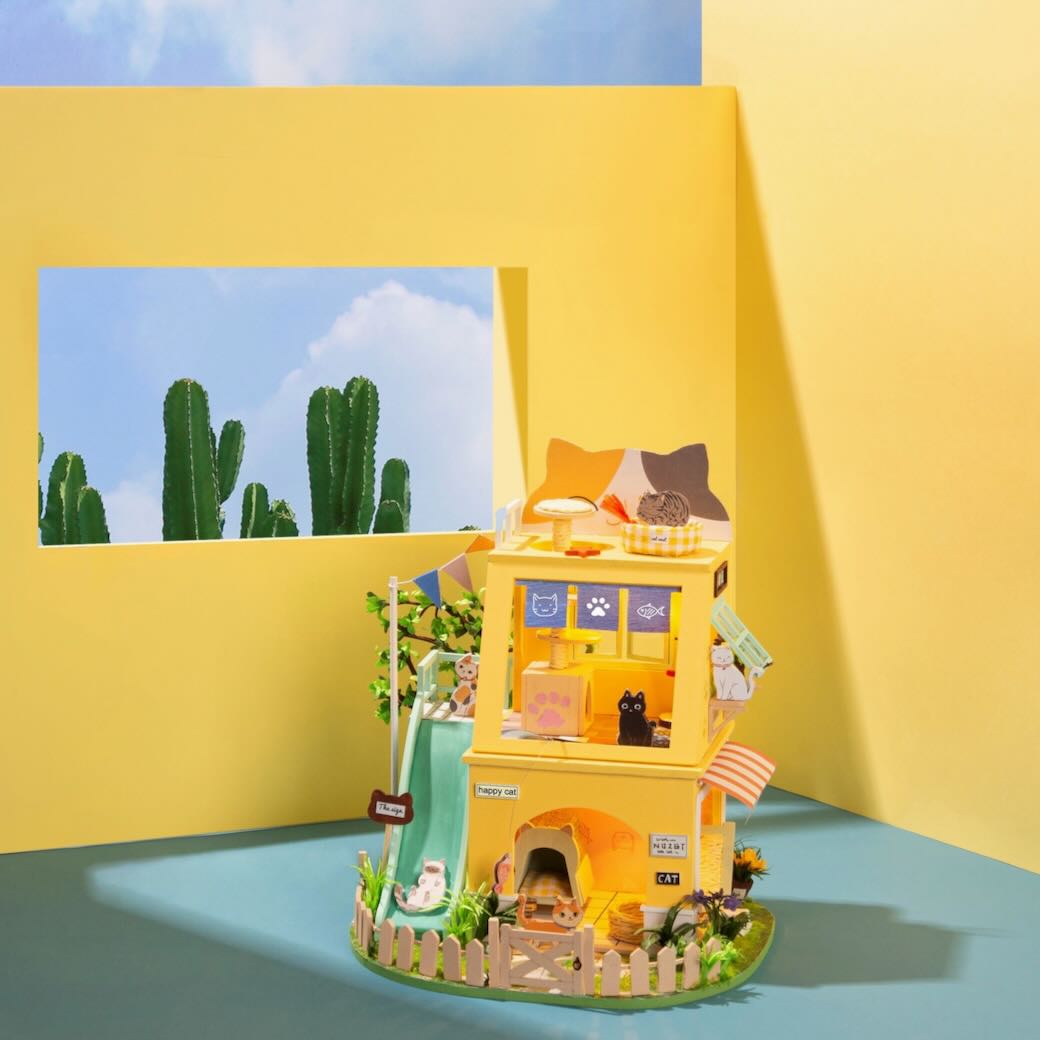 DIY Miniature House Kit: Cat House - Marmalade Mercantile