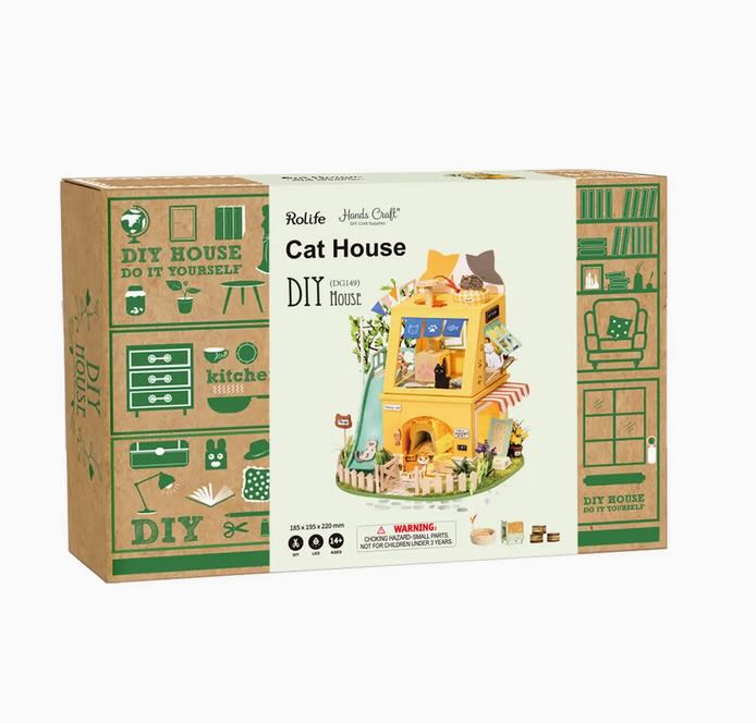 DIY Miniature House Kit: Cat House - Marmalade Mercantile