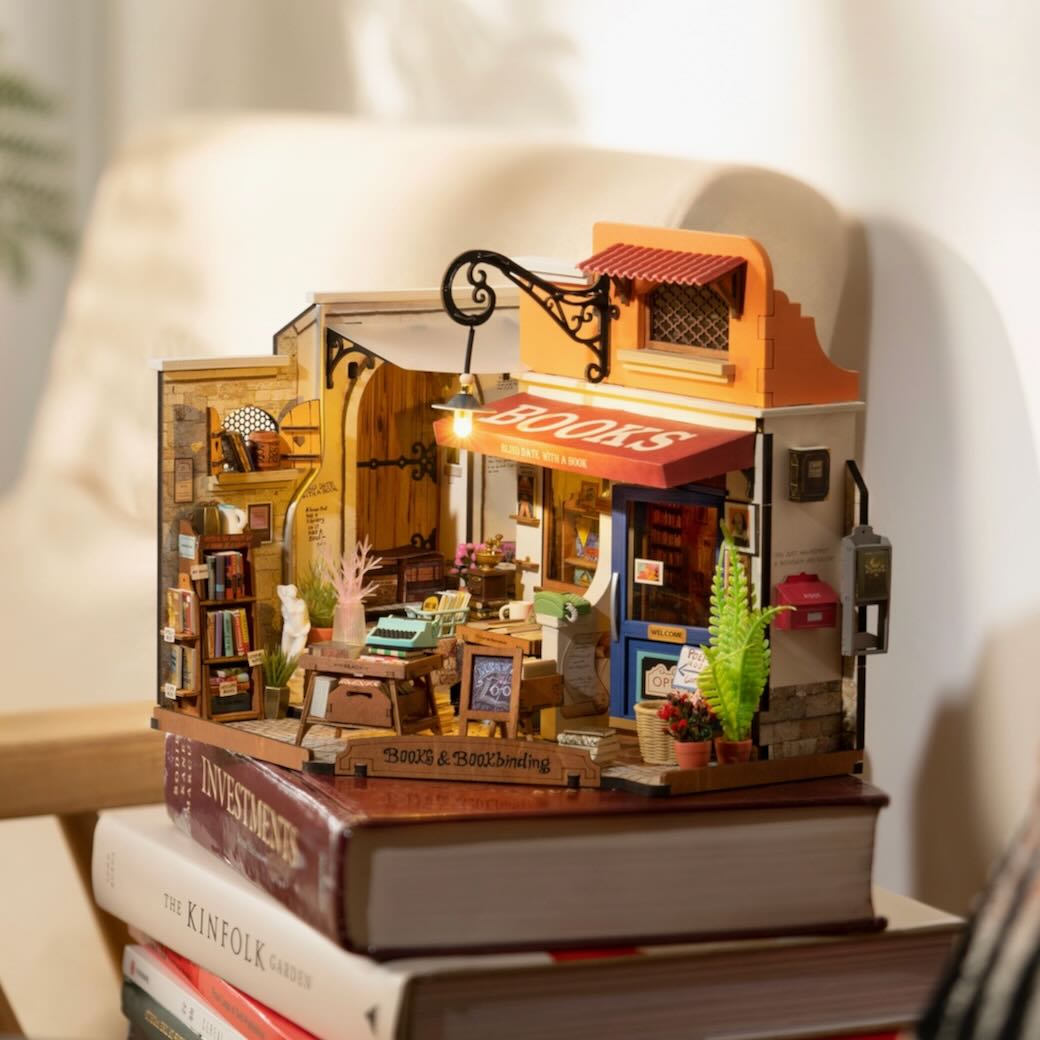 DIY Miniature House Kit: Corner Bookstore - Marmalade Mercantile