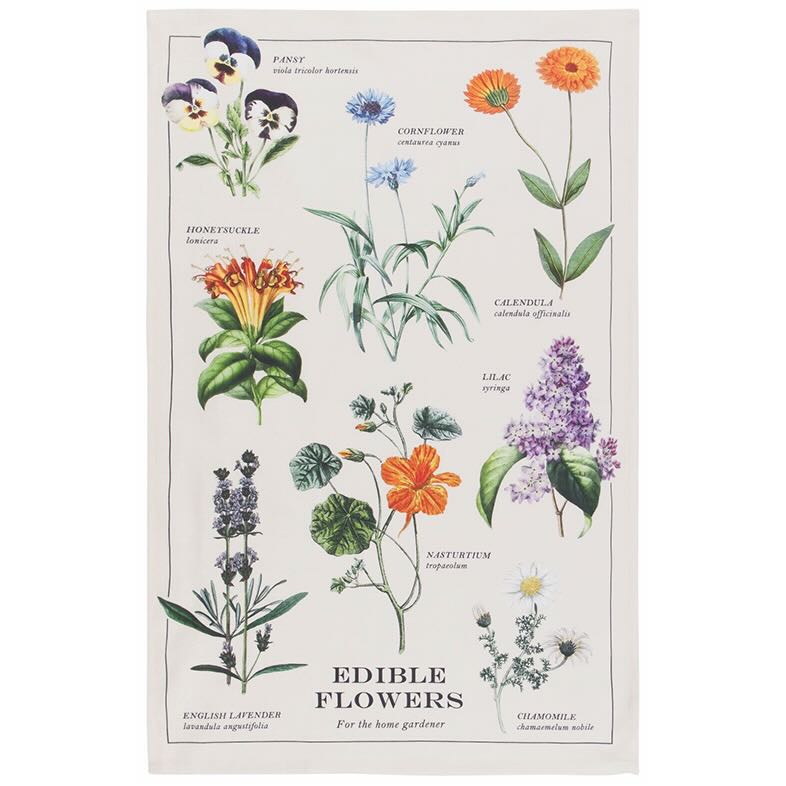 Edible Flowers for the Home Gardener Kitchen Towel - Marmalade Mercantile