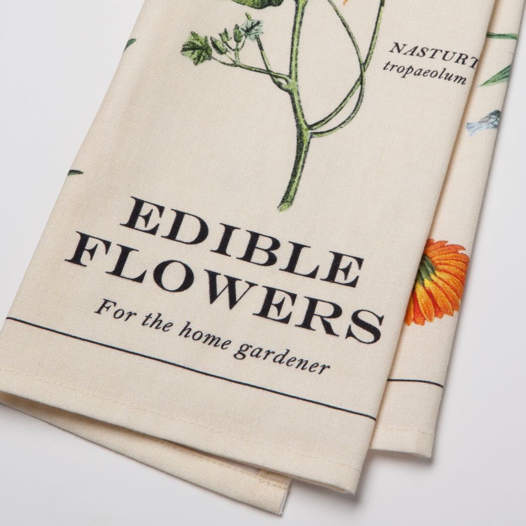 Edible Flowers for the Home Gardener Kitchen Towel - Marmalade Mercantile