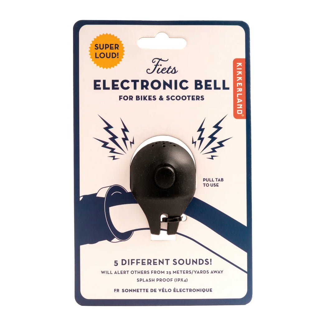 Electronic Battery Operated Bicycle Handlebar Bell - Five Sounds - Marmalade Mercantile