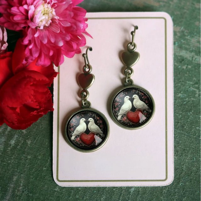 Elegant Love Bird Earrings for PIerced Ears - Marmalade Mercantile