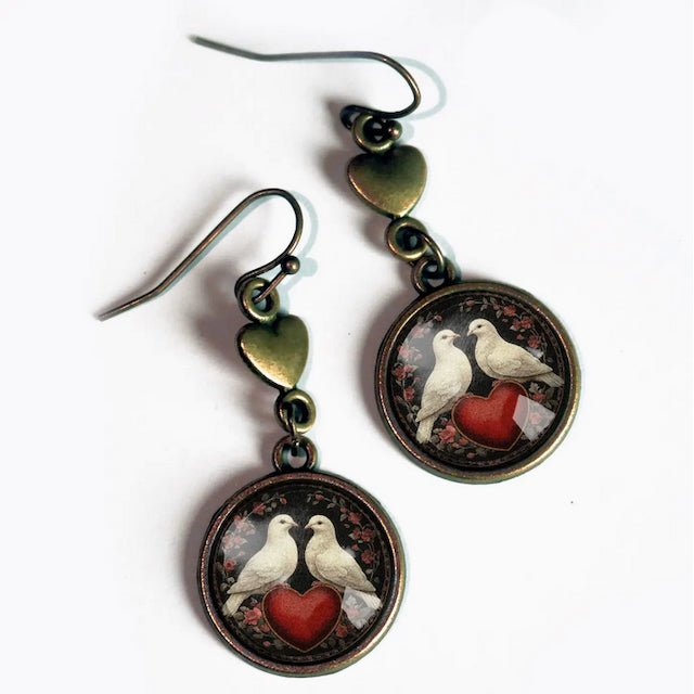 Elegant Love Bird Earrings for PIerced Ears - Marmalade Mercantile