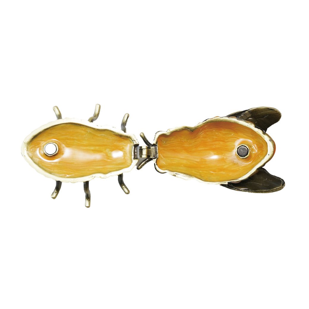 Enameled Metal Bee Shaped Trinket Box w/ Jewels - Marmalade Mercantile