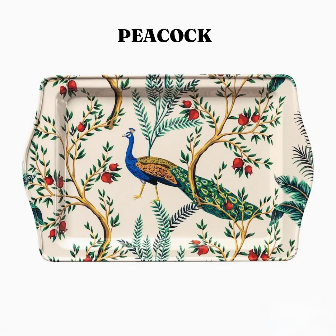 Exotic Tin Turkish Small Serving Tray CHOICE of Five Designs 9.75" - Marmalade Mercantile