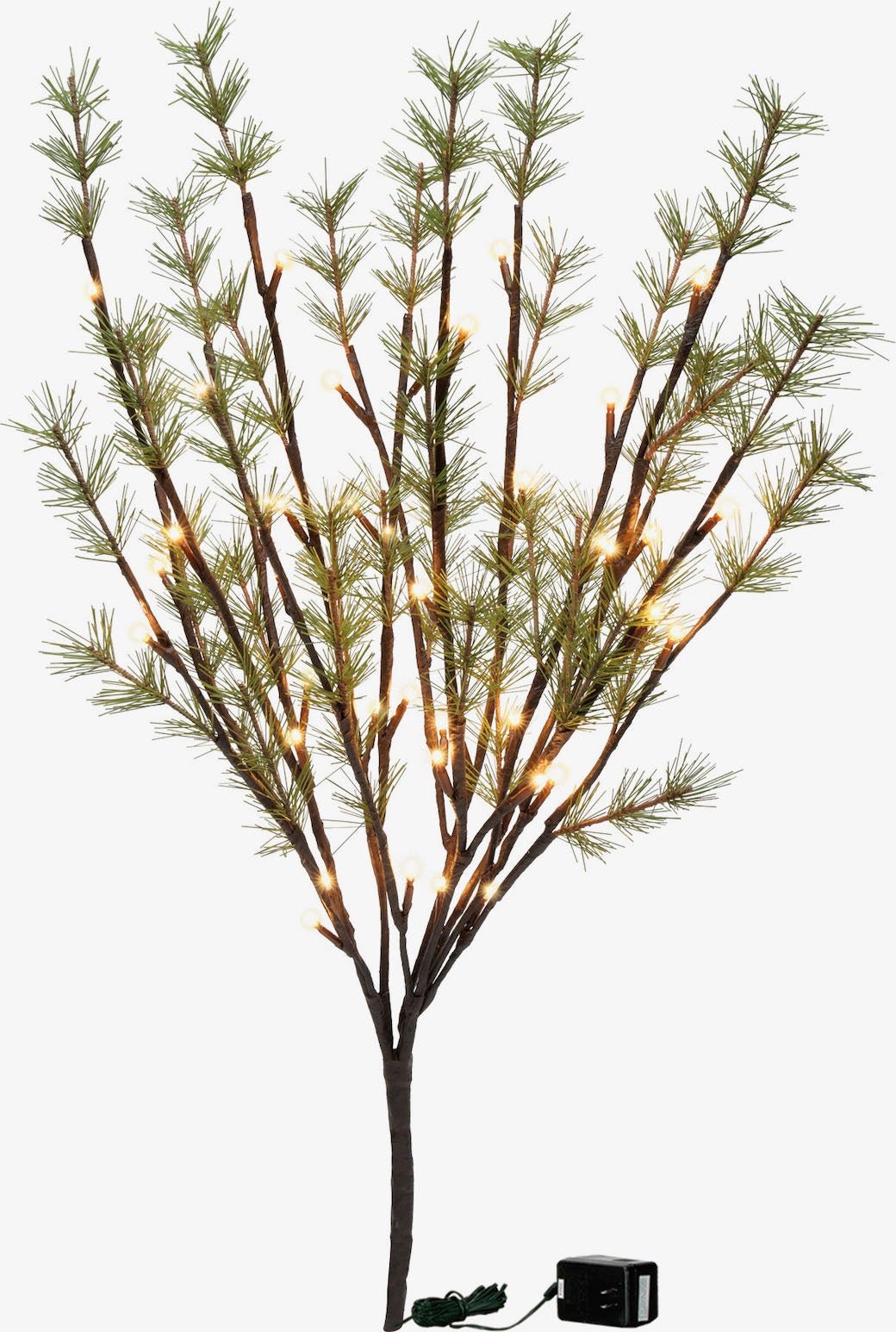 Faux Pine Twig Spray Plug - In w 40 Lights - Marmalade Mercantile