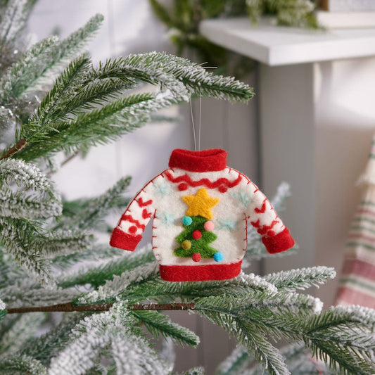 Felt Christmas Sweater Ornament Christmas Tree - Marmalade Mercantile