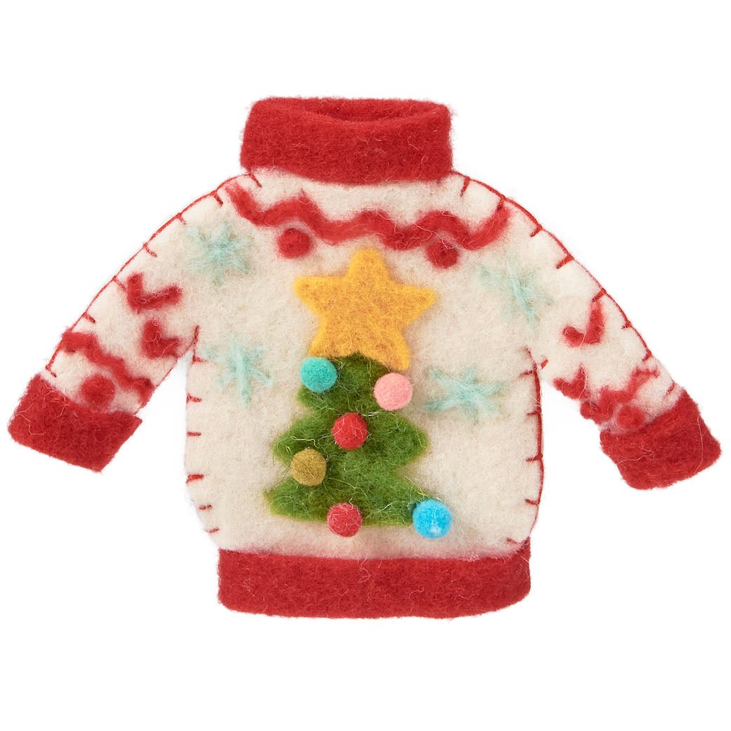 Felt Christmas Sweater Ornament Christmas Tree - Marmalade Mercantile