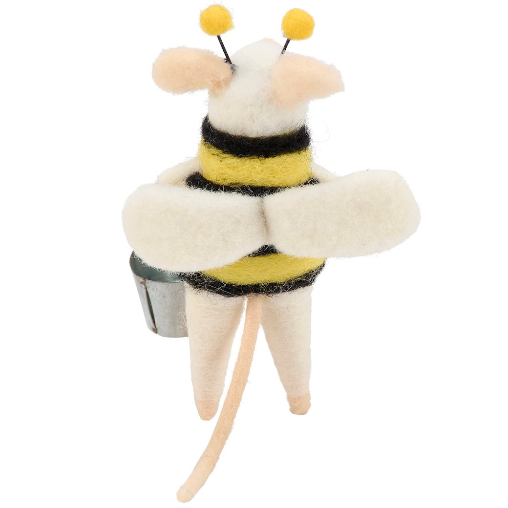 Felt Mouse Critter in Bee Costume - Marmalade Mercantile