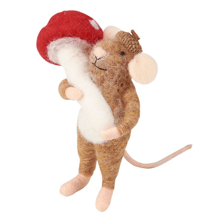 Felt Toadstool Mouse Critter - Marmalade Mercantile