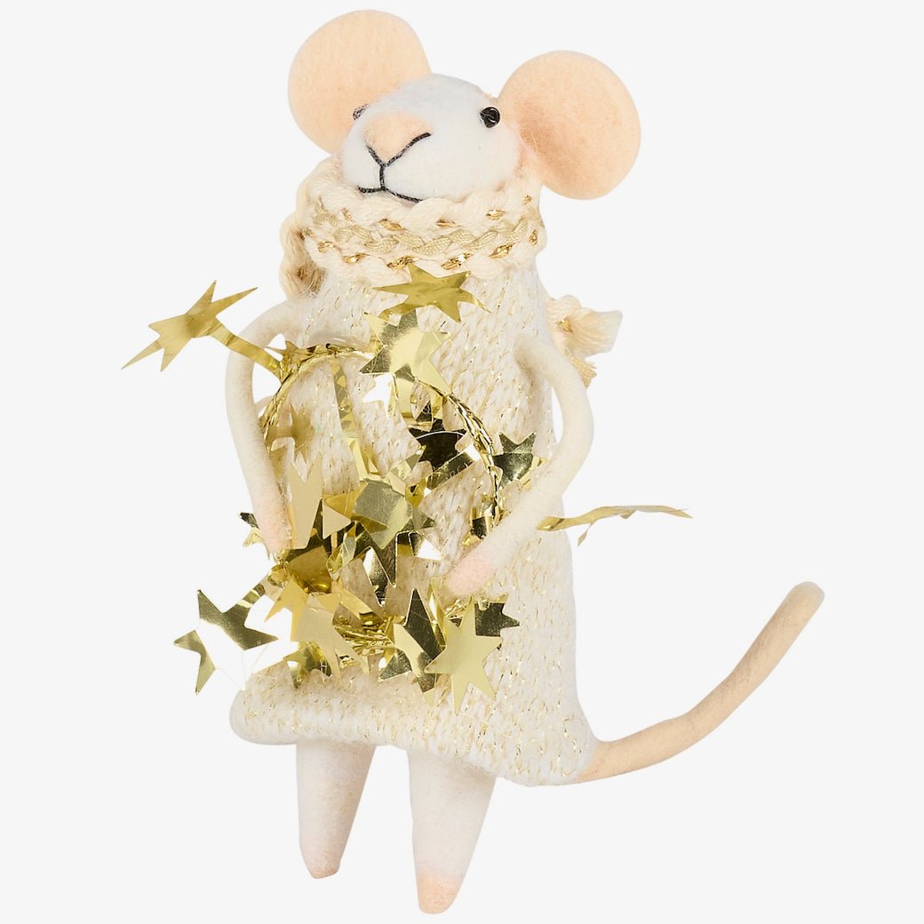 Festive Star Mouse Critter Christmas Ornament - Marmalade Mercantile