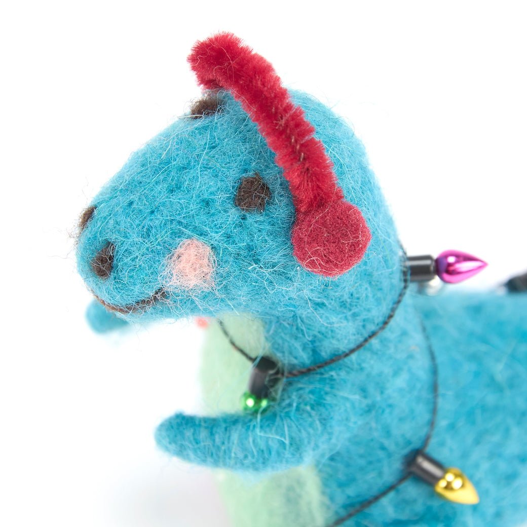 Festive Winter Holiday Tyrannosaurus Dinosaur Critter - Marmalade Mercantile