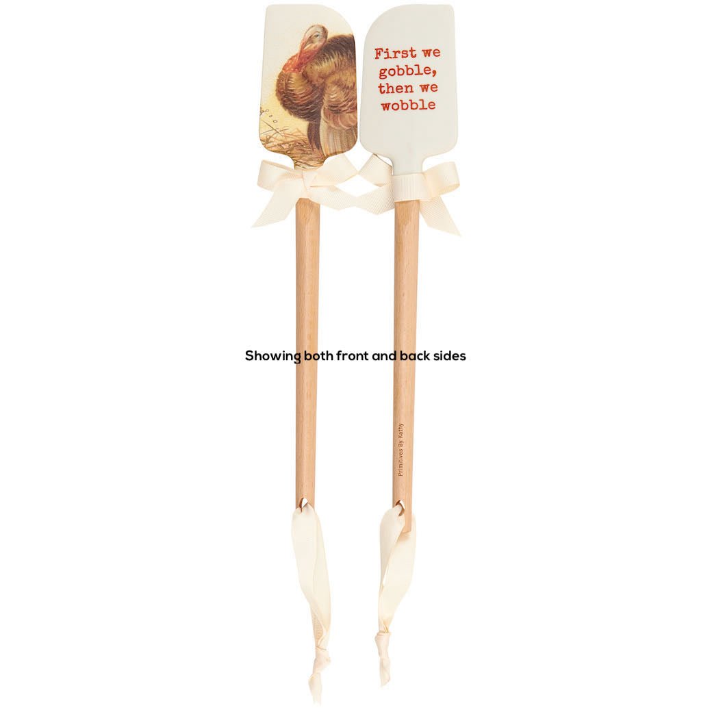 First We Gobble Then We Wobble Silicone Spatula - Marmalade Mercantile