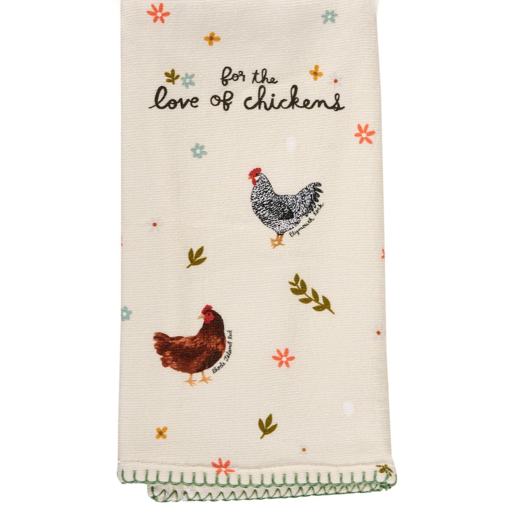 For the Love of Chickens Cotton Terrycloth Kitchen Towel - Marmalade Mercantile