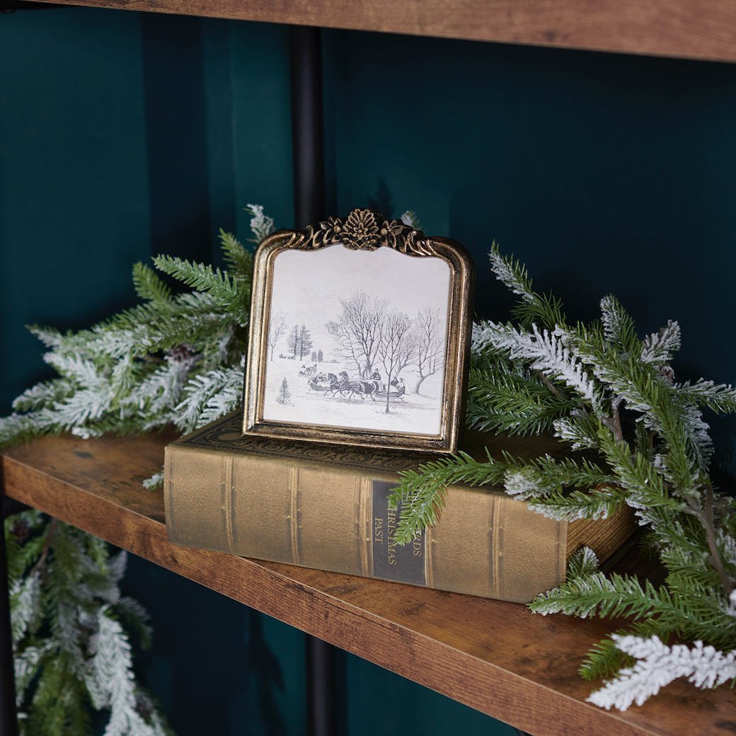 Framed Vintage - Style Print Open Sleigh Ride in Winter - Marmalade Mercantile
