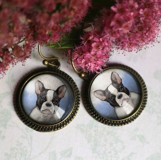 French Bulldog or Boston Terrier Pierced Earrings - Marmalade Mercantile