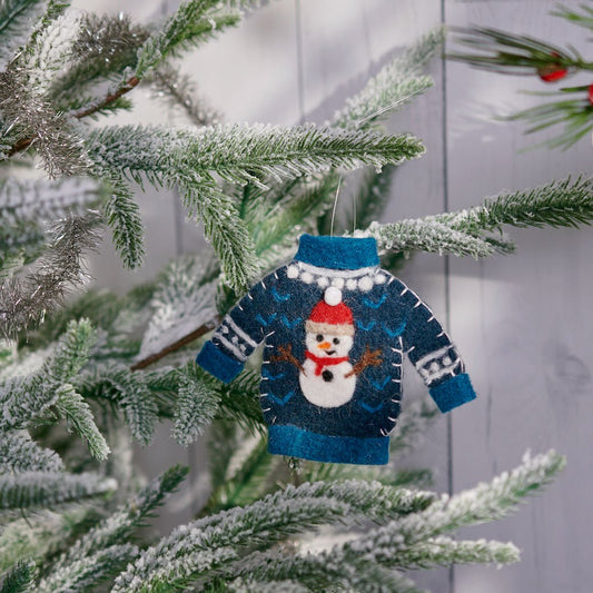 Frosty the Snowman Christmas Sweater Ornament - Marmalade Mercantile