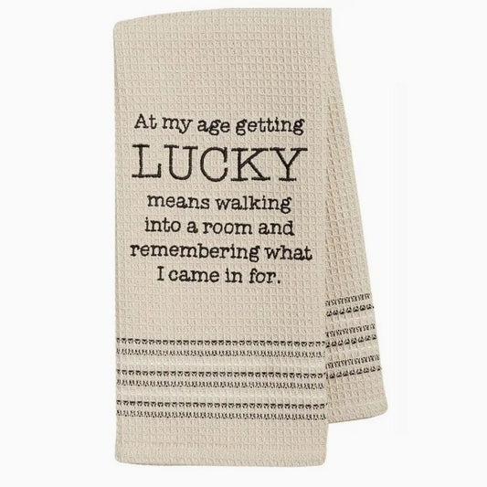 Getting Lucky Waffle Weave Kitchen or Bar Towel - Marmalade Mercantile