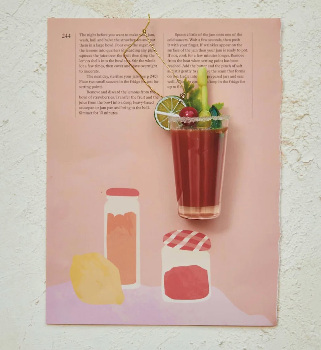 Glass Bloody Mary Cocktail Christmas Ornament - Marmalade Mercantile