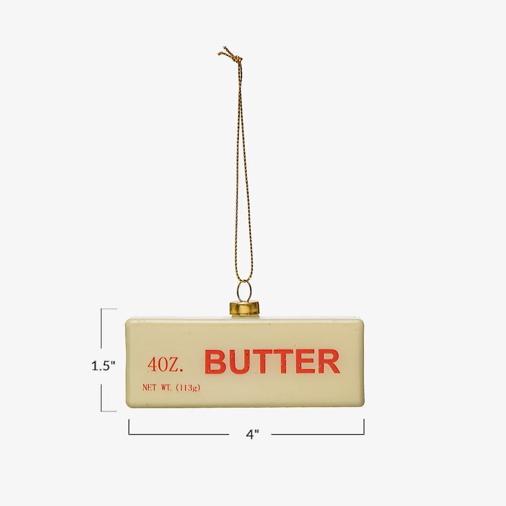 Glass Butter Christmas Ornament - Marmalade Mercantile