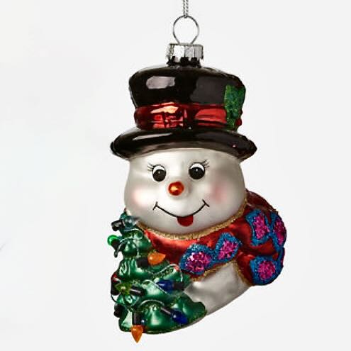 Glass Snowman Christmas Ornament - Marmalade Mercantile