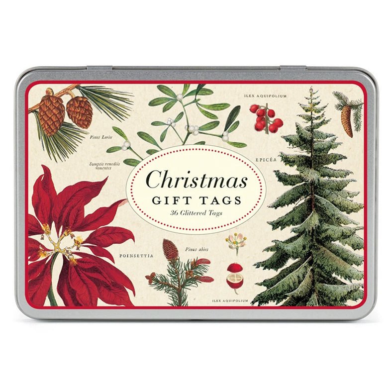Glittered Christmas Botanica Gift Tags - Marmalade Mercantile