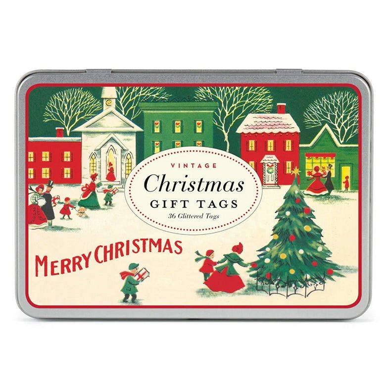 Glittered Vintage - Style Christmas Village Gift Tags - Marmalade Mercantile