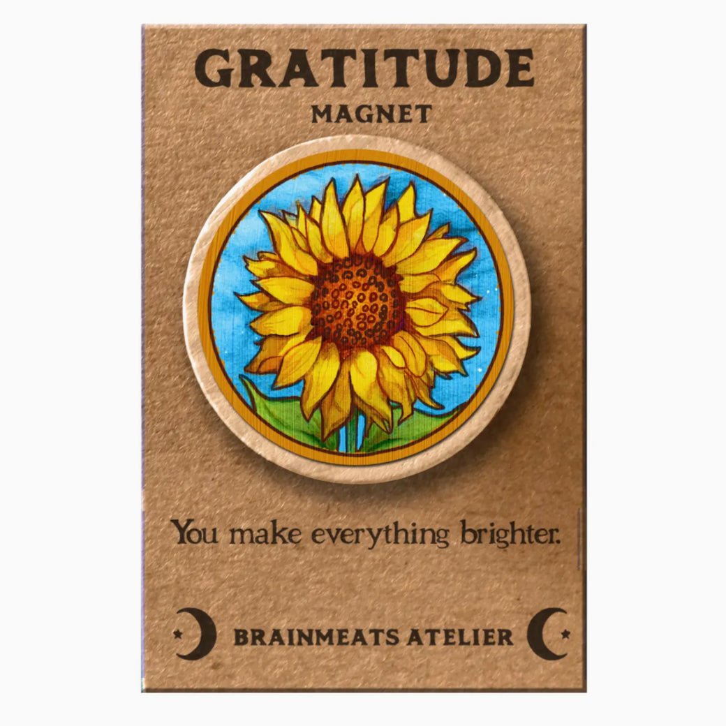 Gratitude Magnet - Sunflower Token for Gratitude - Marmalade Mercantile