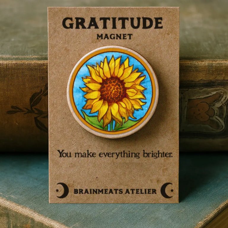 Gratitude Magnet - Sunflower Token for Gratitude - Marmalade Mercantile