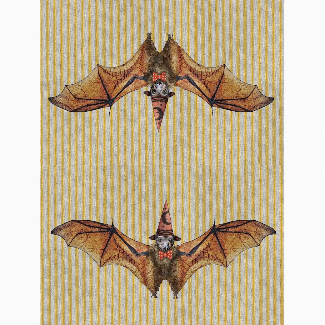 Halloween Wizard Bats 100% Cotton Flour Sack Kitchen Towel - Marmalade Mercantile