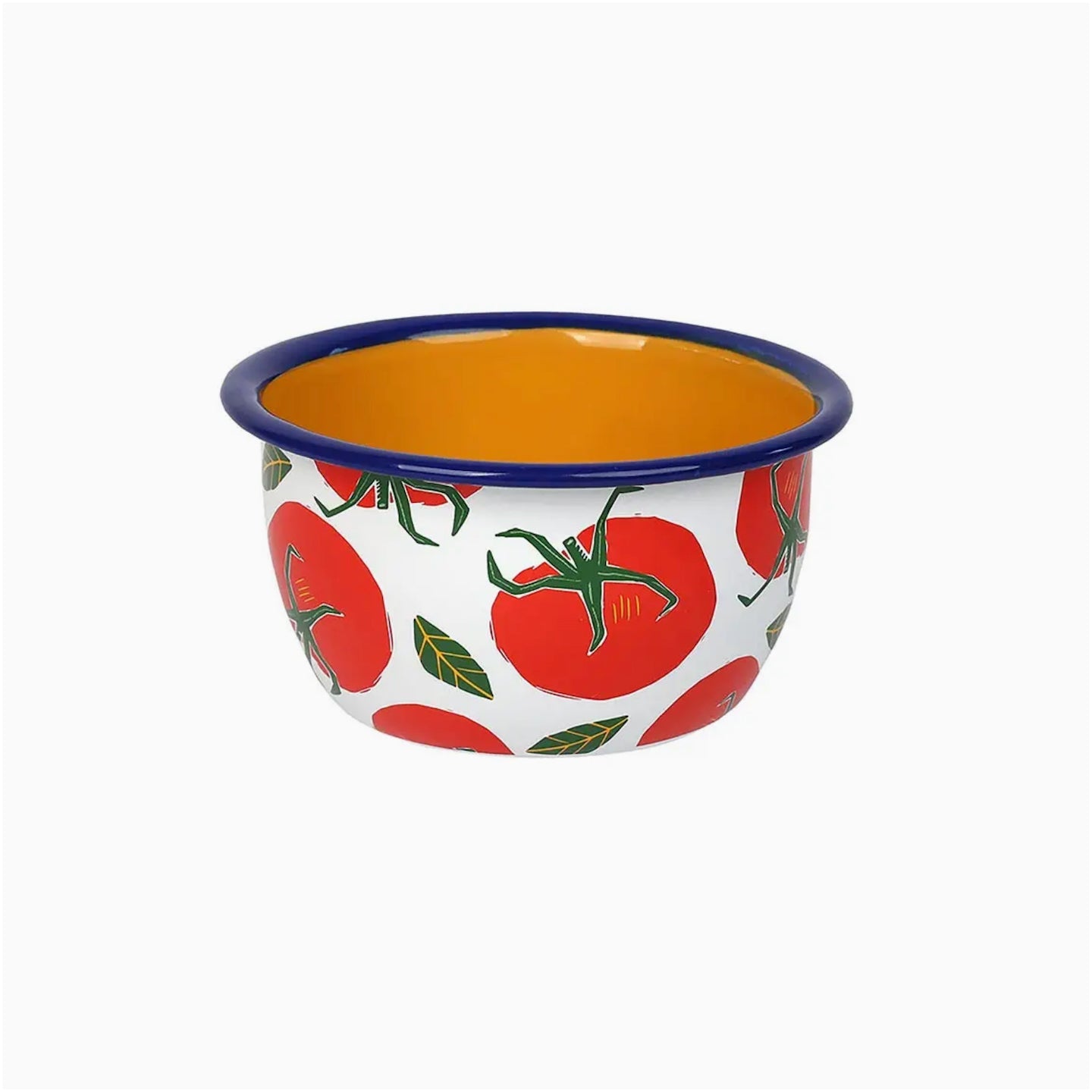 Hand - Crafted Enamelware Serving Bowl Tomato Pattern - Marmalade Mercantile