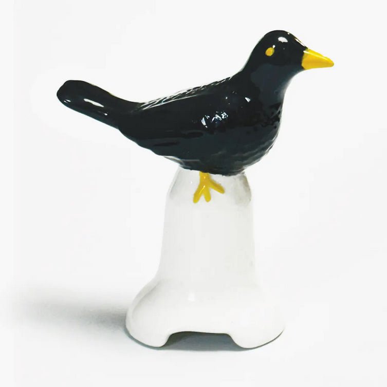 Hand - Painted Blackbird Pie Vent Ceramic Porcelain - Marmalade Mercantile