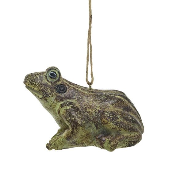 Hand - Painted Cast Resin Toad Christmas Ornament - Marmalade Mercantile