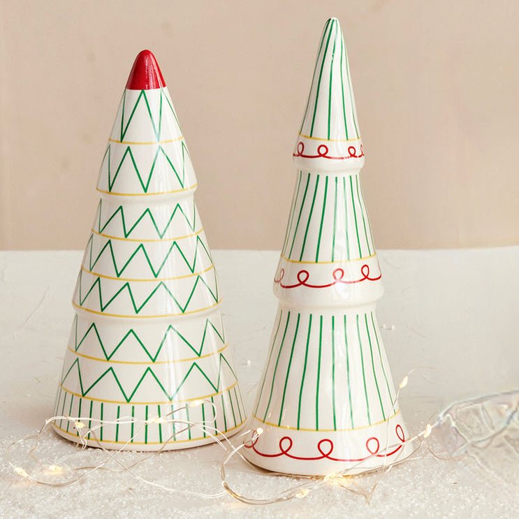 Hand - Painted Ceramic Scandi - Styly Ceramic Tree CHOICE of Two Styles - Marmalade Mercantile