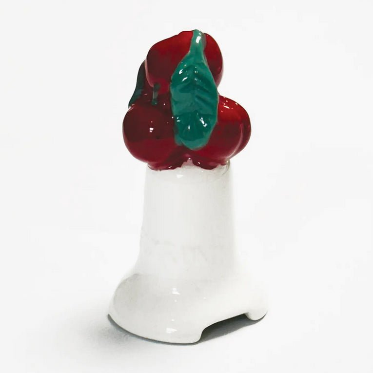 Hand - Painted Cherry Pie Vent Ceramic Porcelain Pie Bird - Marmalade Mercantile