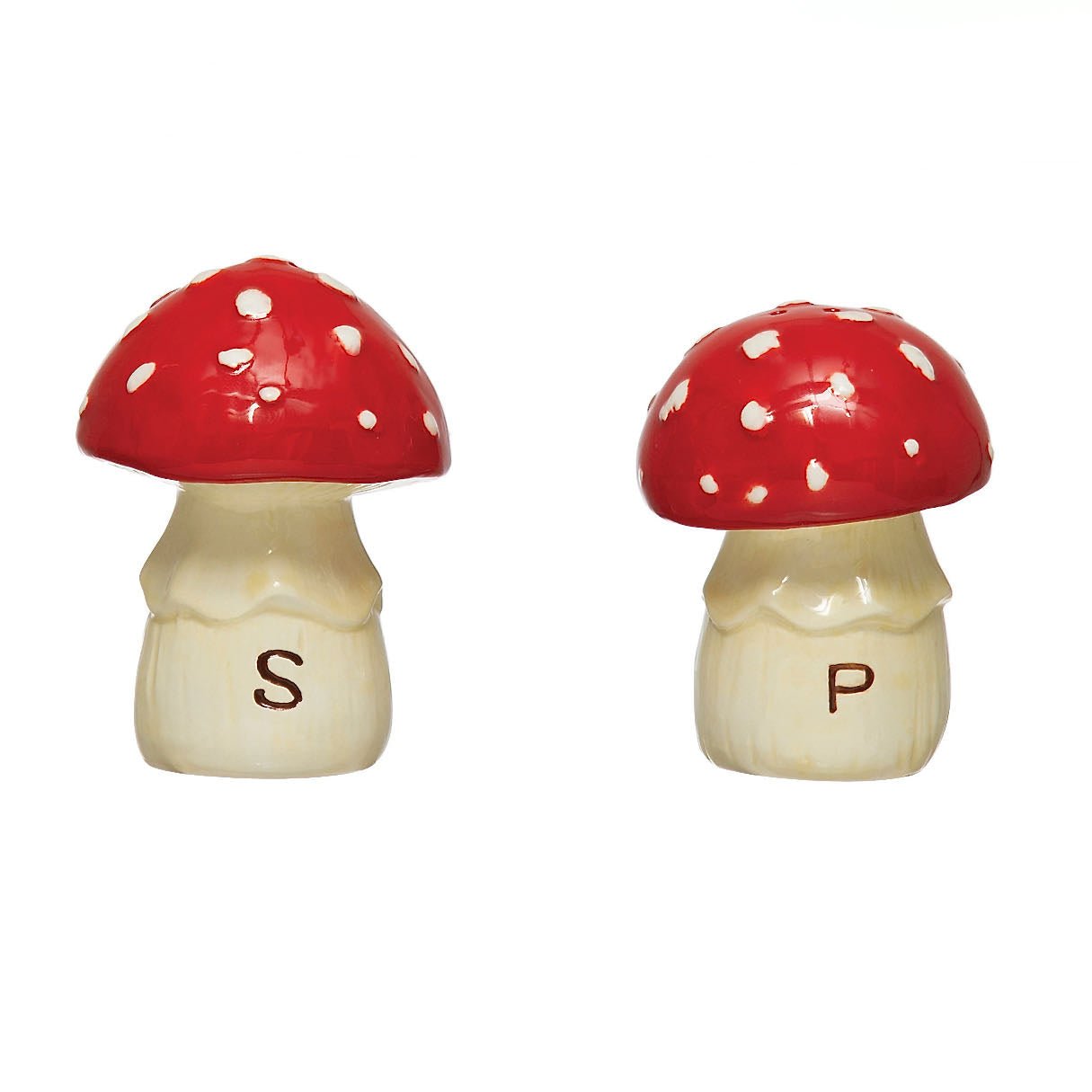 Hand - Painted Cottage Core Mushroom Salt & Pepper Shakers - Marmalade Mercantile