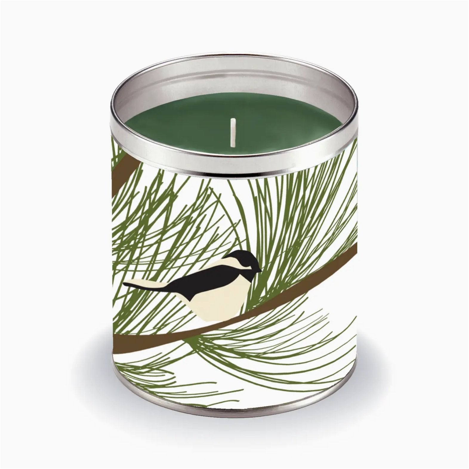 Hand - Poured Small Batch Chickadee Candle Balsam Pine Scent - Marmalade Mercantile