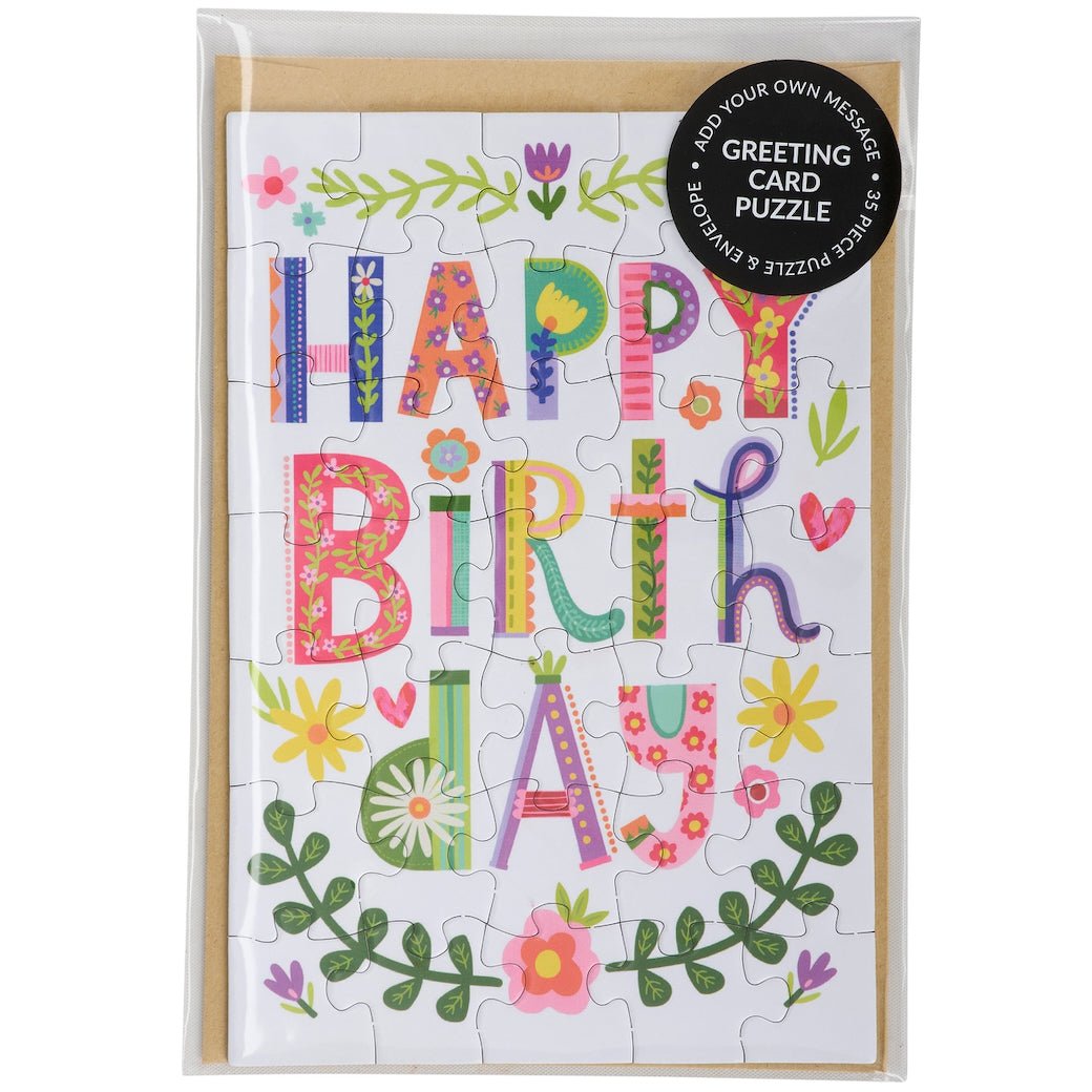 Happy Birthday Puzzle Greeting Card - Marmalade Mercantile