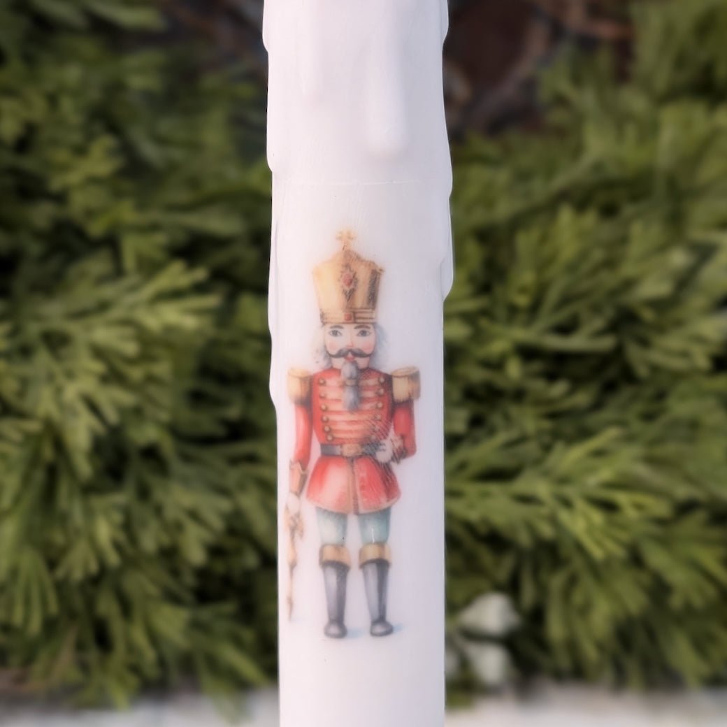 Holiday Nutcracker LED Battery Operated Taper Candle - Marmalade Mercantile