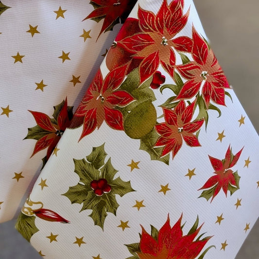 Holiday Star Oilcloth Tablecloth 84 x 48" - Marmalade Mercantile