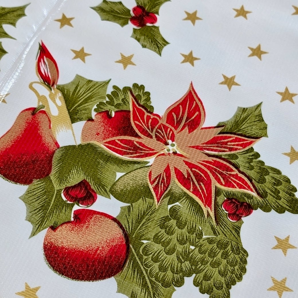 Holiday Star Oilcloth Tablecloth 84 x 48" - Marmalade Mercantile