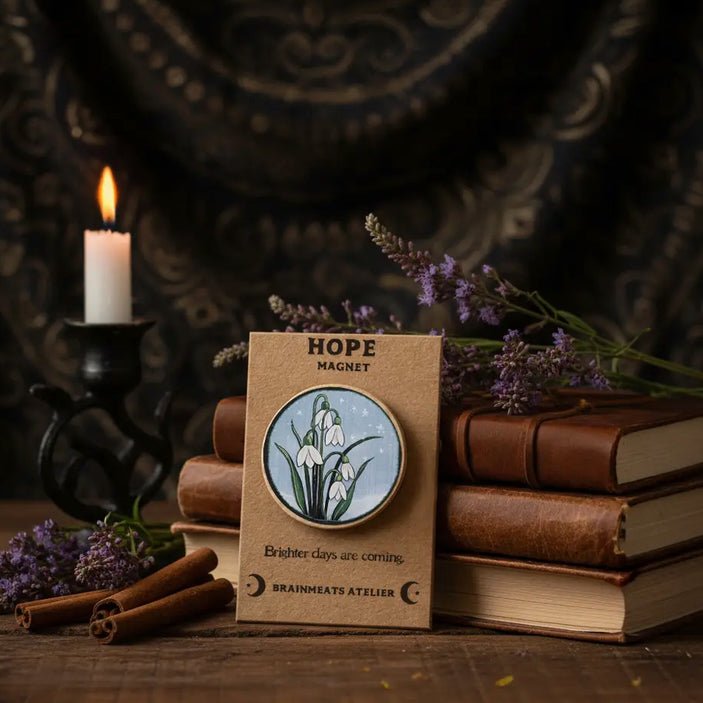 Hope Magnet Token Snowdrops Brighter Days Are Ahead - Marmalade Mercantile